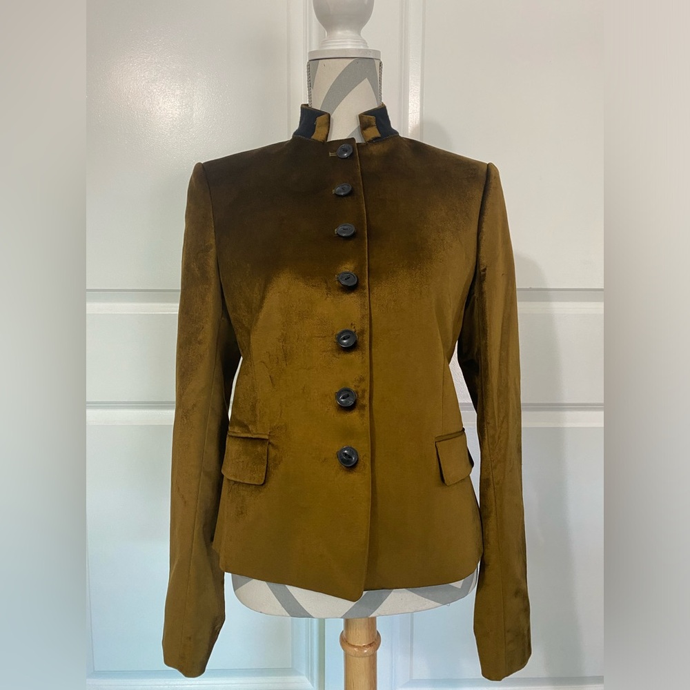 Rag & Bone 8 Olive REI Velvet Blazer